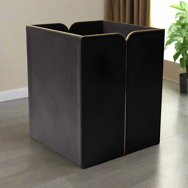 Ceastra Faux Leather Dust Bin - Black media 1
