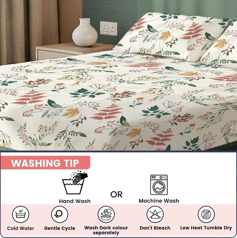 Spring Symphony Floral Cotton Bedsheets (Multicolor) - 200 TC media 7