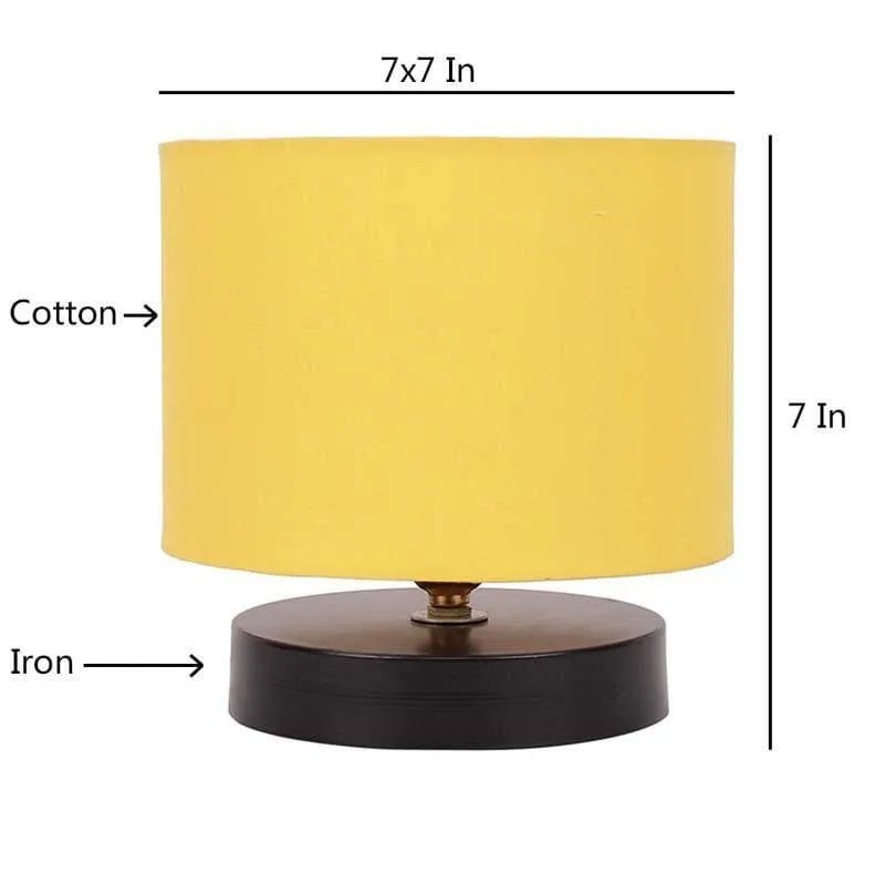 Dum Dum Fabric Table Lamp - Yellow,Black - 7