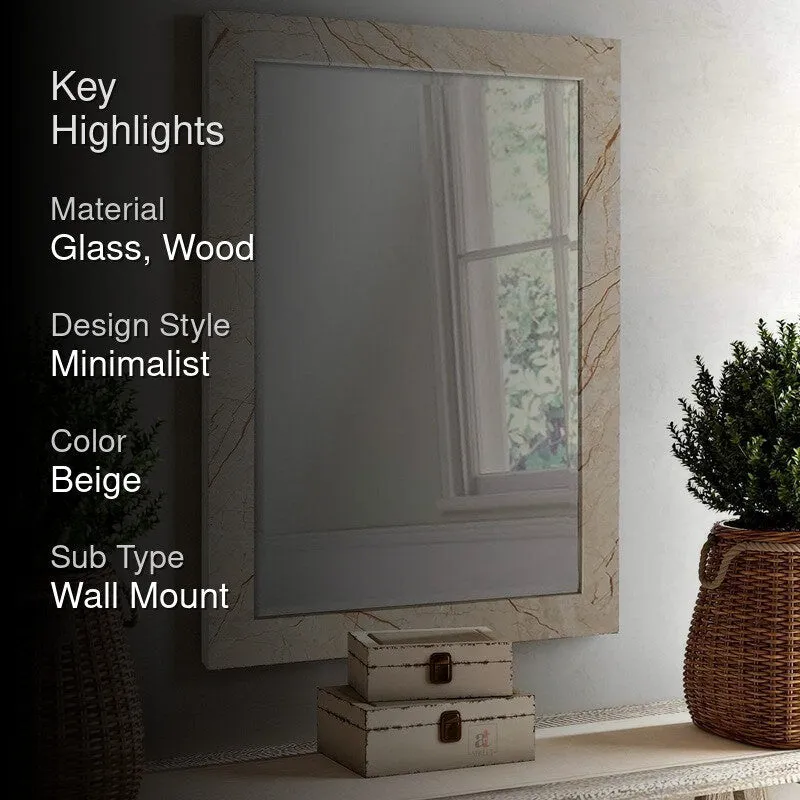 Virex Wall Mirror With Wooden Frame media 2