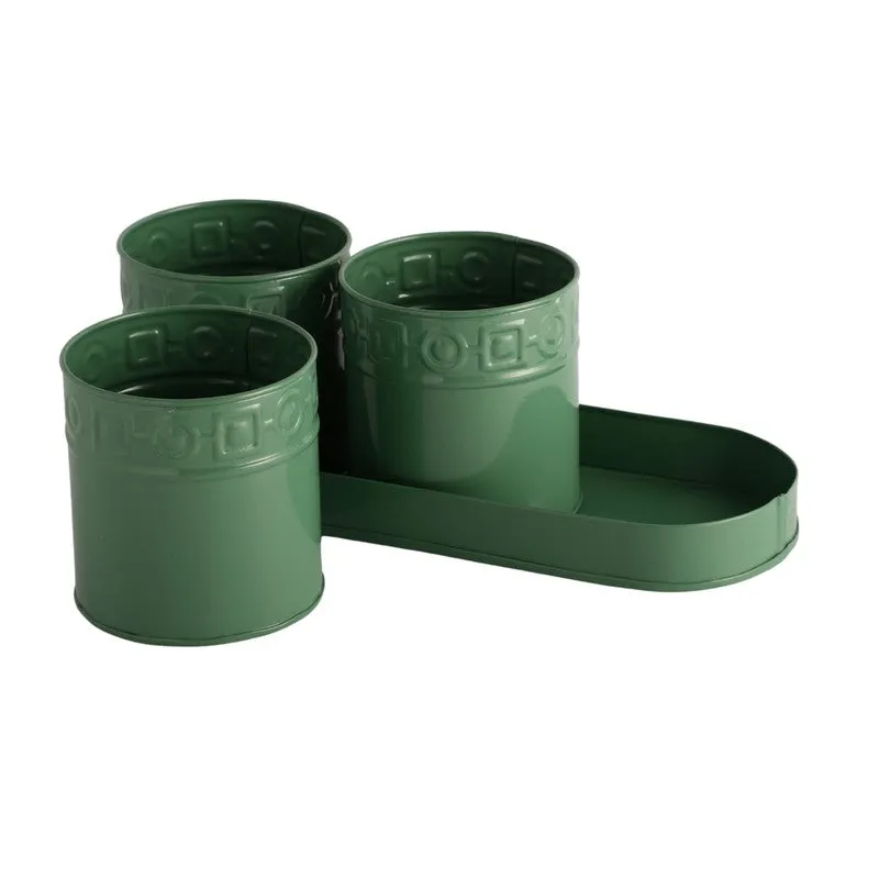 PetalPod Planters with Tray - Green media 6