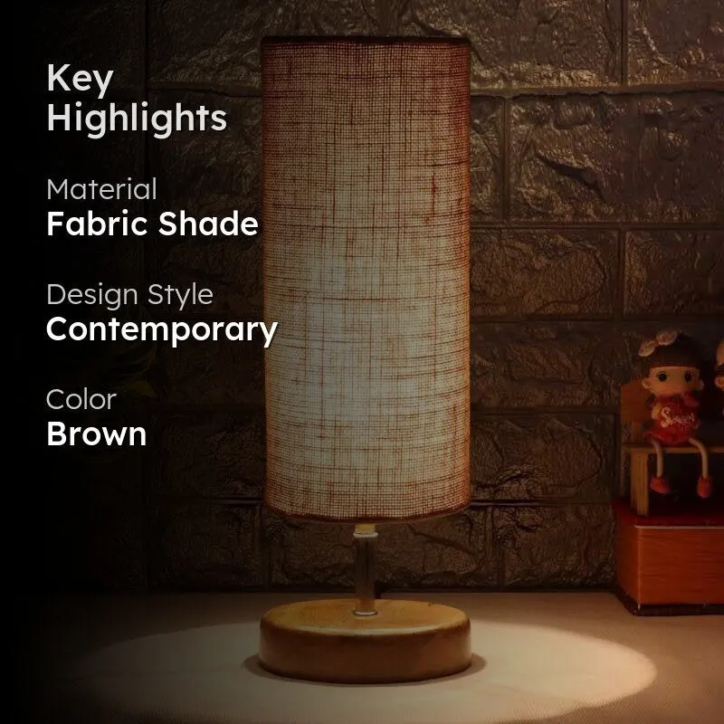 Sand Dune Fabric Table Lamp - Brown media 2