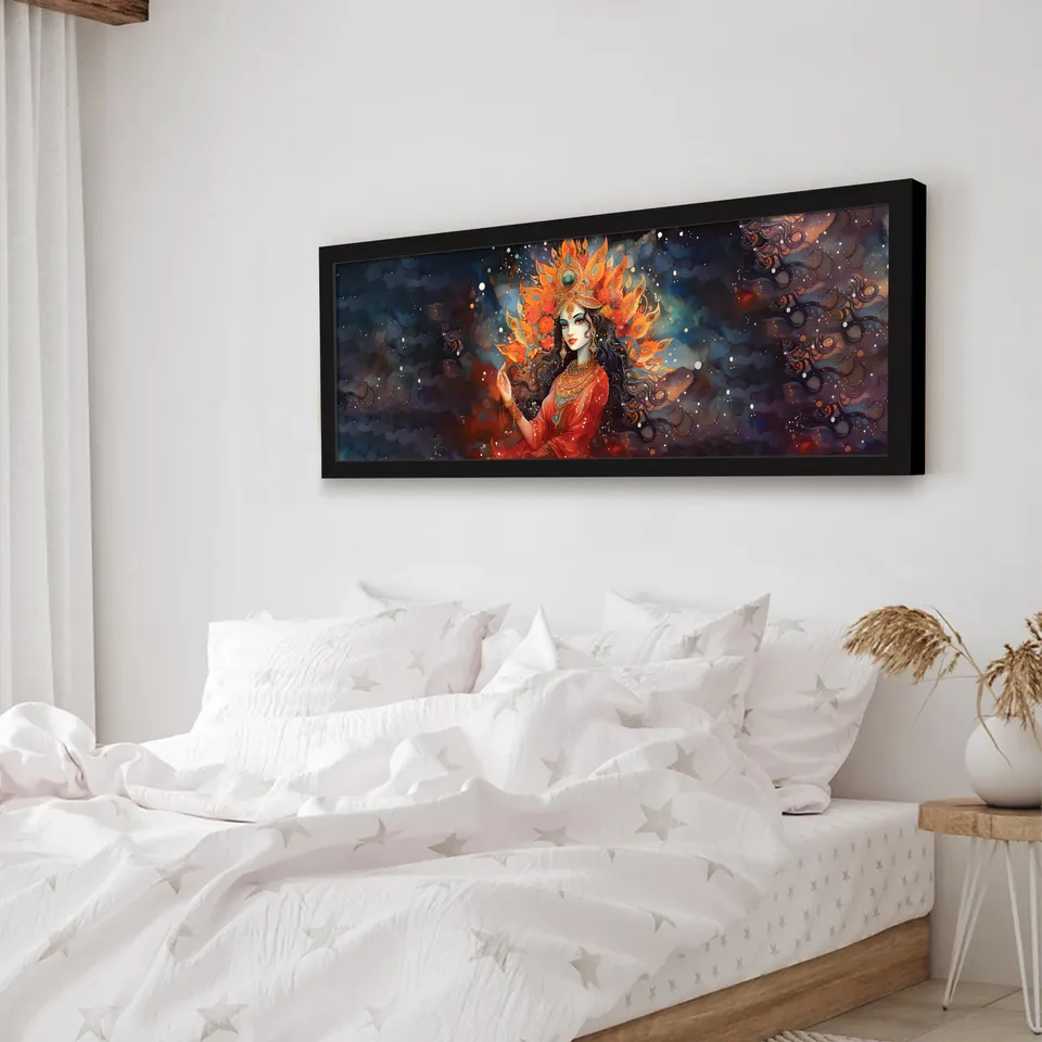 Goddess Durga Wall Painting With Frame media 4