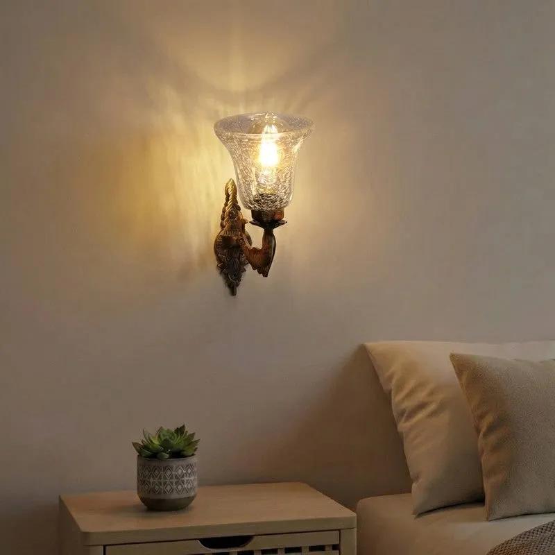 Vintage Crystal Glass Wall Lamp media 1