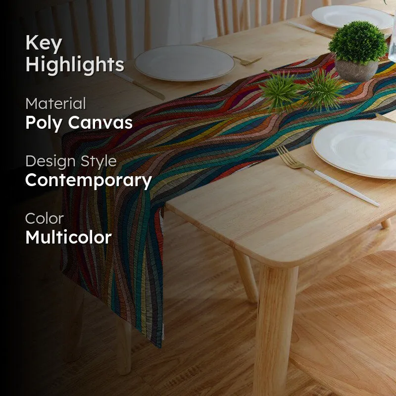 Chroma Sea Poly Canvas Table Runner media 2