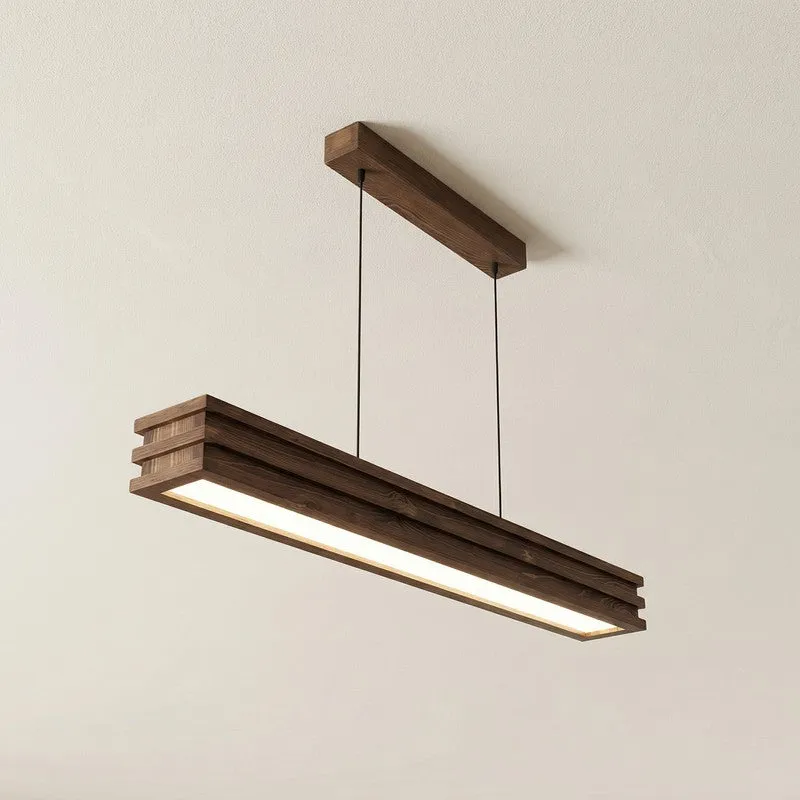 Axis Bar Wooden Ceiling Lamp - Brown media 4