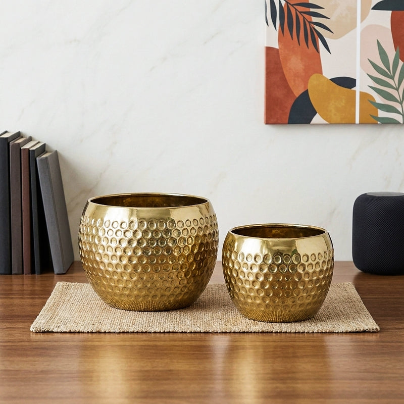 Mace Globe Planter - Set Of Two