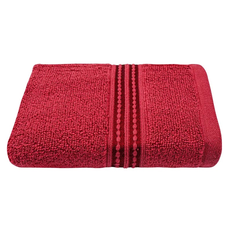 Micro Cotton LuxeDry Solid Hand Towel (Red) - Set Of Two media 8
