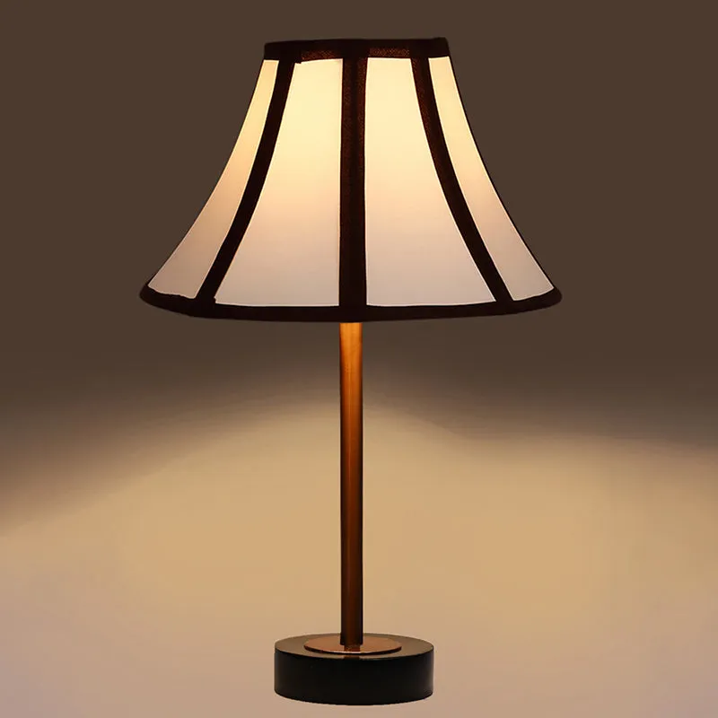 Stripra Rodin Wooden Table Lamp - White,Copper,Black media 6