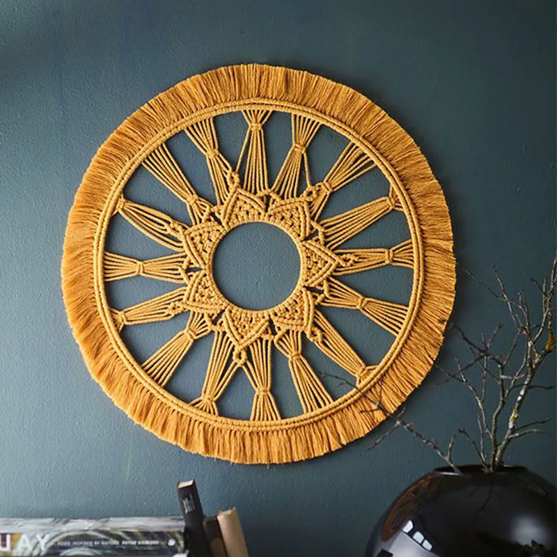 Sun Weave III Macrame Cotton Wall Hanging media 1