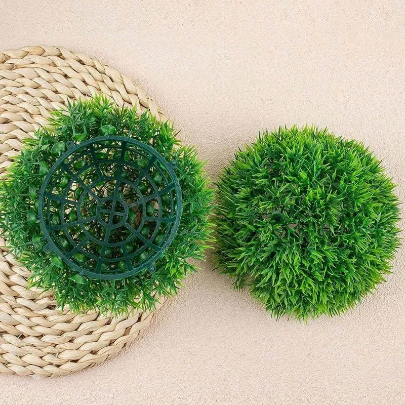 Faux Evergreen Bush In Metal Pot (13 cms) - Set Of Two media 4