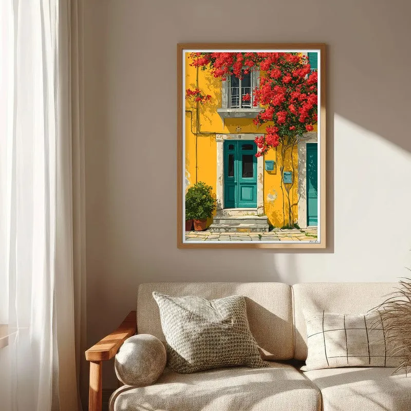 Viretta Canvas Wall Painting With Brown Frame media 7