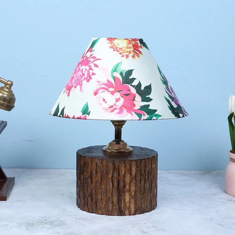Miyabi Trunk Printed Mango Wood Table Lamp - Multicolor media 3