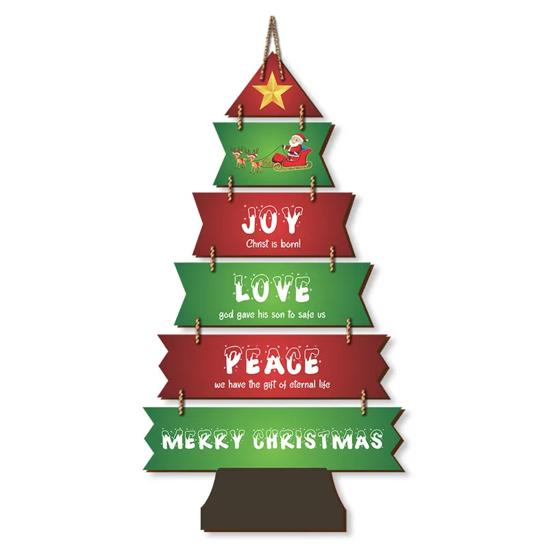 Tree Of Cheer Christmas Wood MDF Wall Hanging media 3