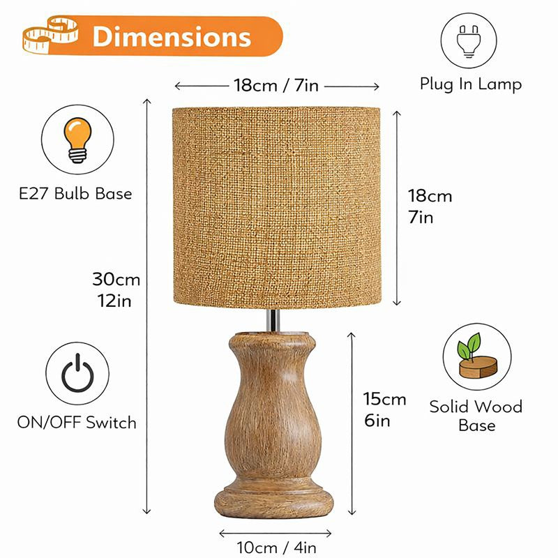 PureGlow Wooden Table Lamp media 8