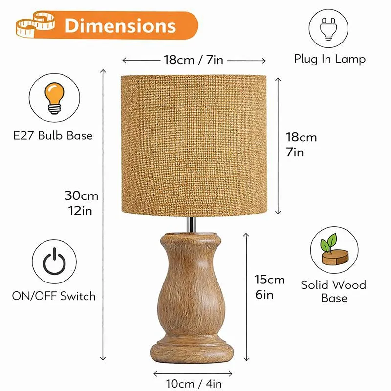PureGlow Wooden Table Lamp media 8