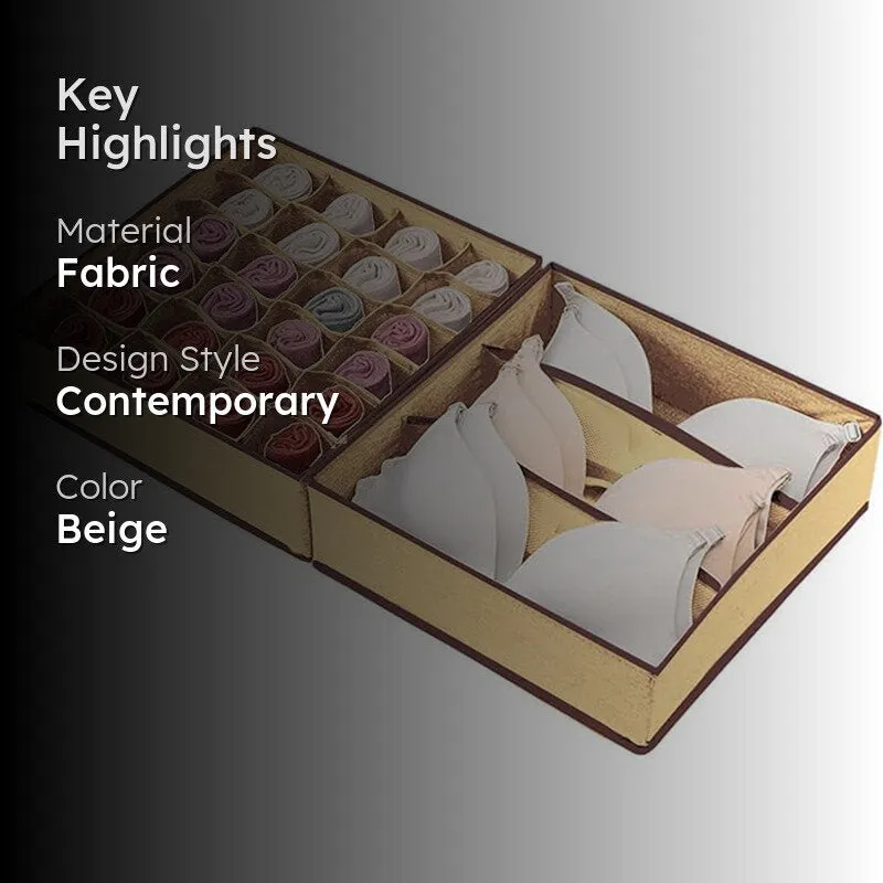 Aspen Cloth Organizer (Beige) - Set Of Two media 2