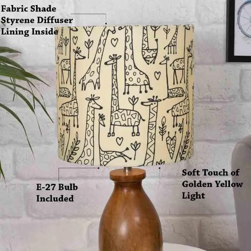 Nordic Tales Fabric Table Lamp - Beige,Brown media 5