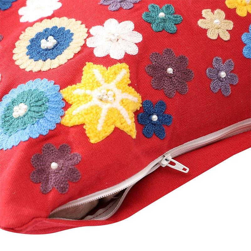 Floro Blast Cushion Cover - Red media 6
