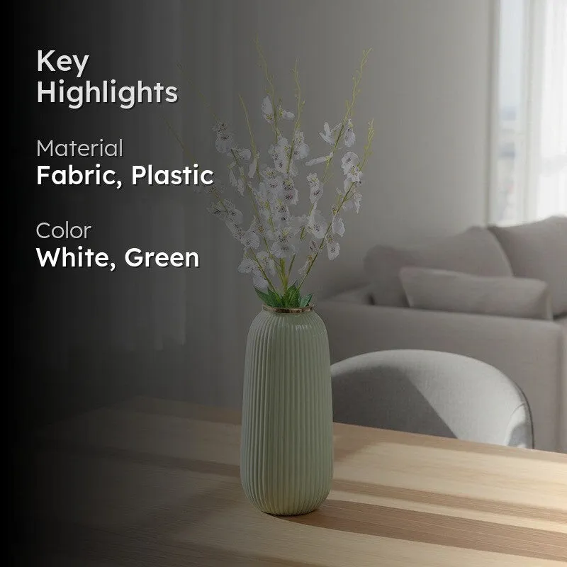 Cross Orchid Artificial Flowers - White media 2
