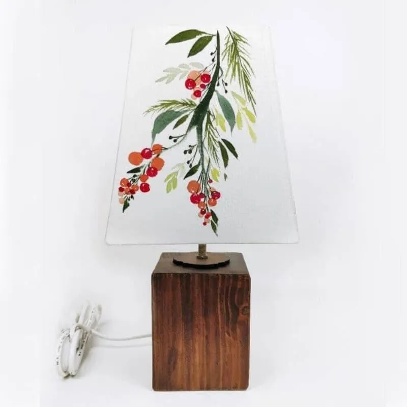 Frista Nature Empire Handpainted Fabric Table Lamp - Multicolor media 5