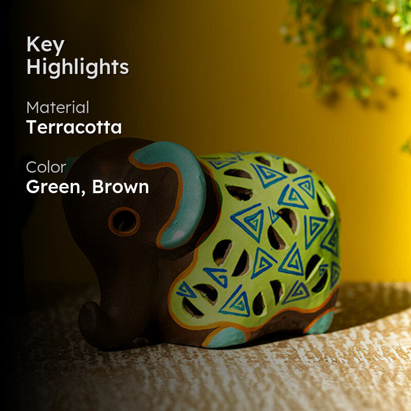 Emberphant Terracotta Tea Light Holder - Yellow media 2