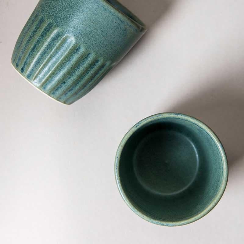 Artisan Earth Kulhad (Green) - Set Of Two media 4