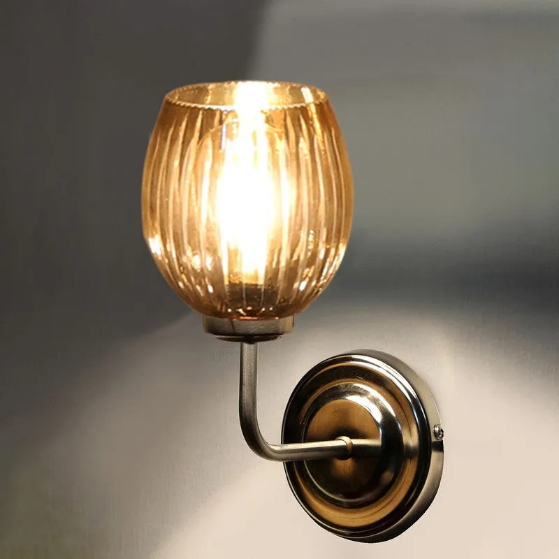 Golden Aura Stripes Glass Wall Lamp media 8