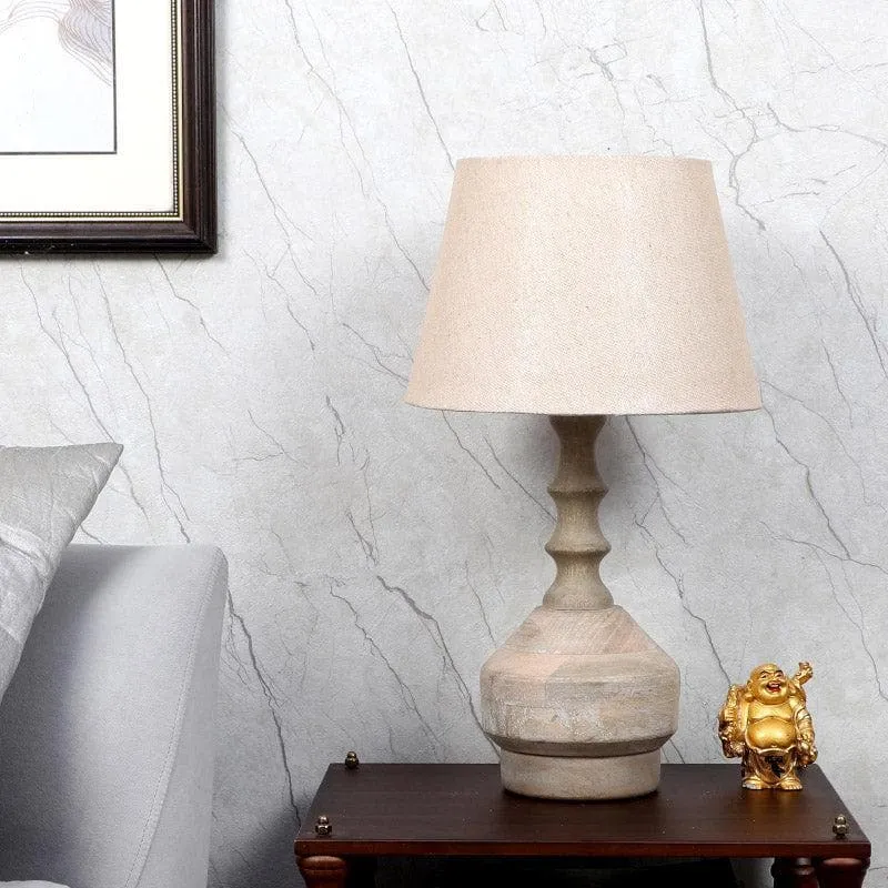 Mishuna Bella Fabric Table Lamp - White media 3