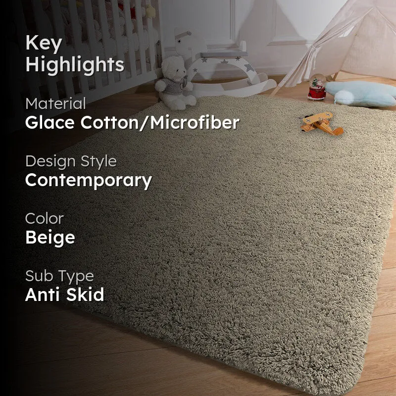 Vegas Luxe Micro Fiber Area Rug - Beige media 2