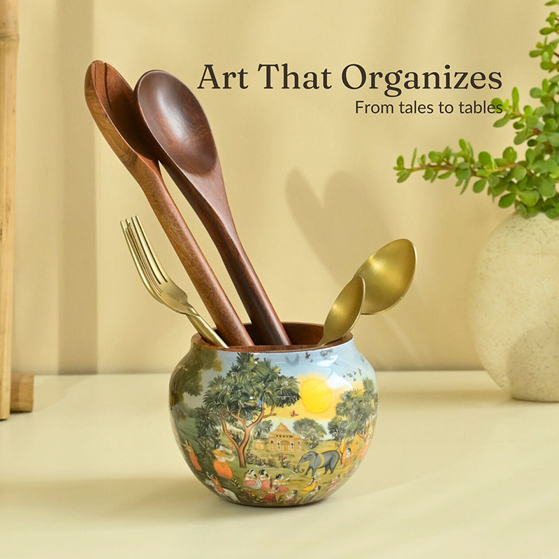 Citydreams Wooden Cutlery Stand media 10