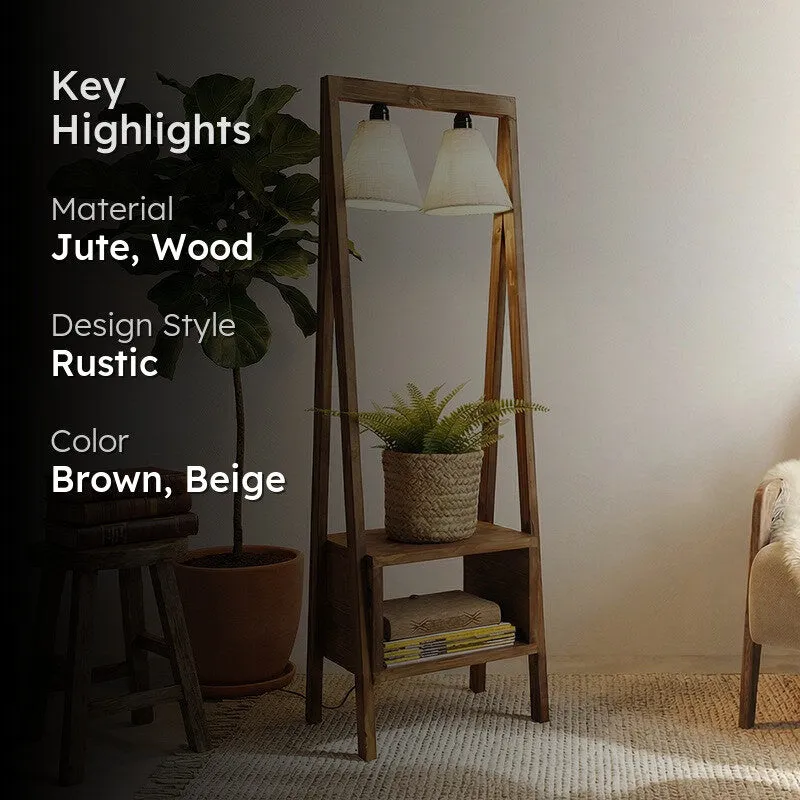 Delvaux Wooden Shelf Floor Lamp media 2
