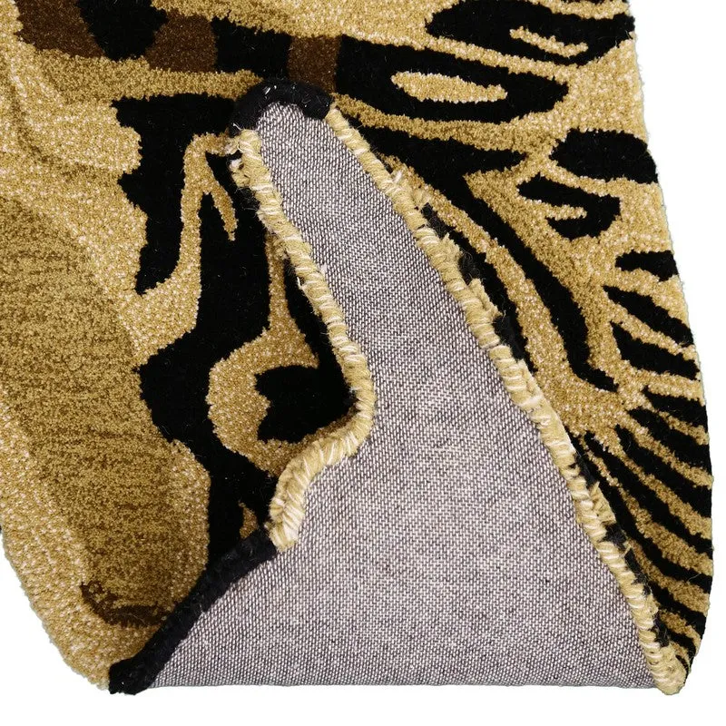 Corner of the carpet lifted to show the underside backing