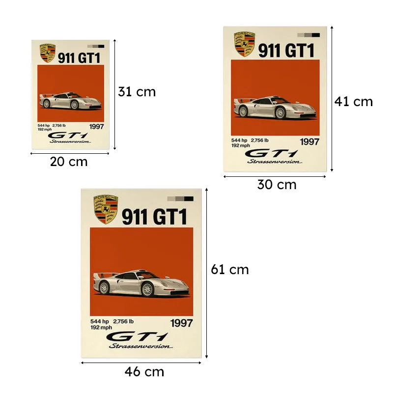 Porsche Powerhouse Wall Poster - Beige media 9