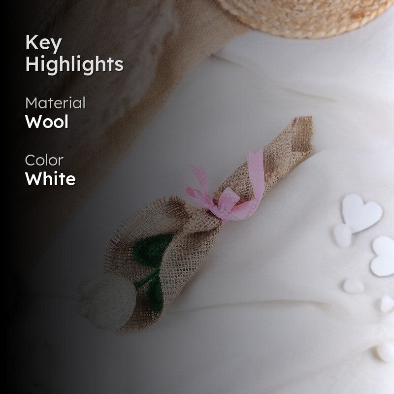 Crochet Handmade Tulip Bouquet - White media 2