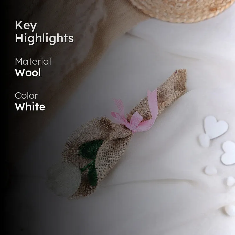 Crochet Handmade Tulip Bouquet - White media 2