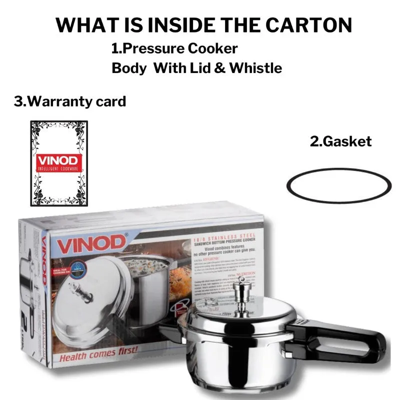 Vinod Brinox Pressure Cooker Stainless Steel - 3000 mL media 7