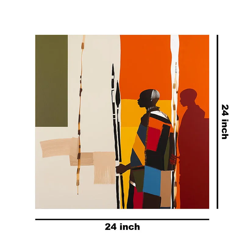 Gandhi Followers Poly Canvas Wall Painting media 9