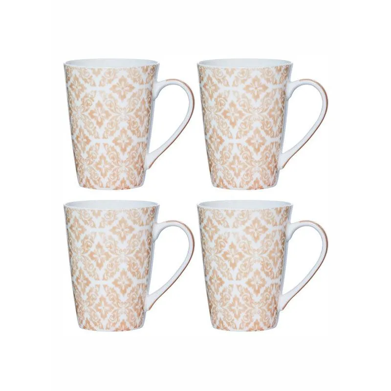 Shigha Bone China Coffee Mug (360 mL Each/Beige) - Set of Four media 3