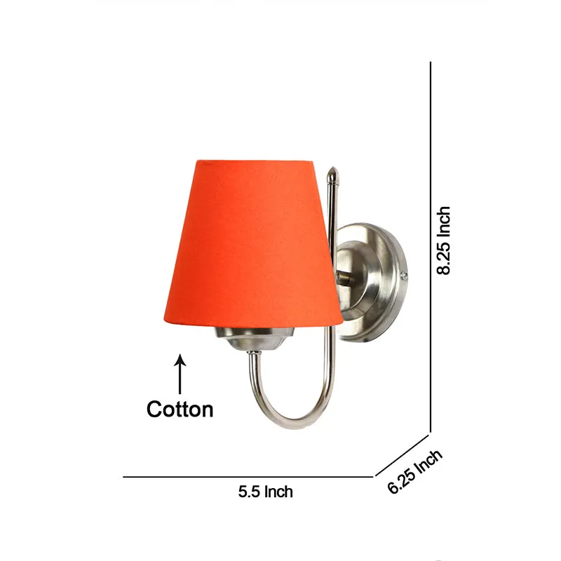 Altura Conical Fabric & Metal Wall Lamp - Orange media 5