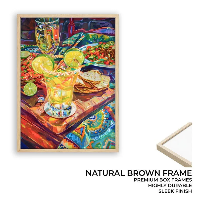 Vibrant Sip Archival Canvas Wall Art - Brown media 9