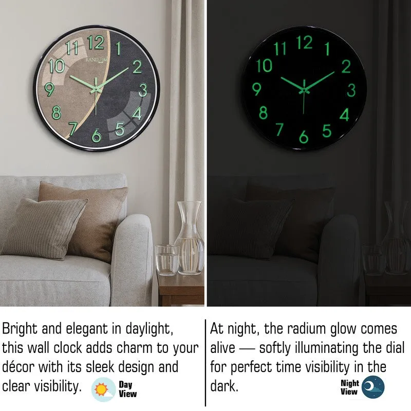 Ombren Round Modern Plastic Wall Clock - Grey media 5