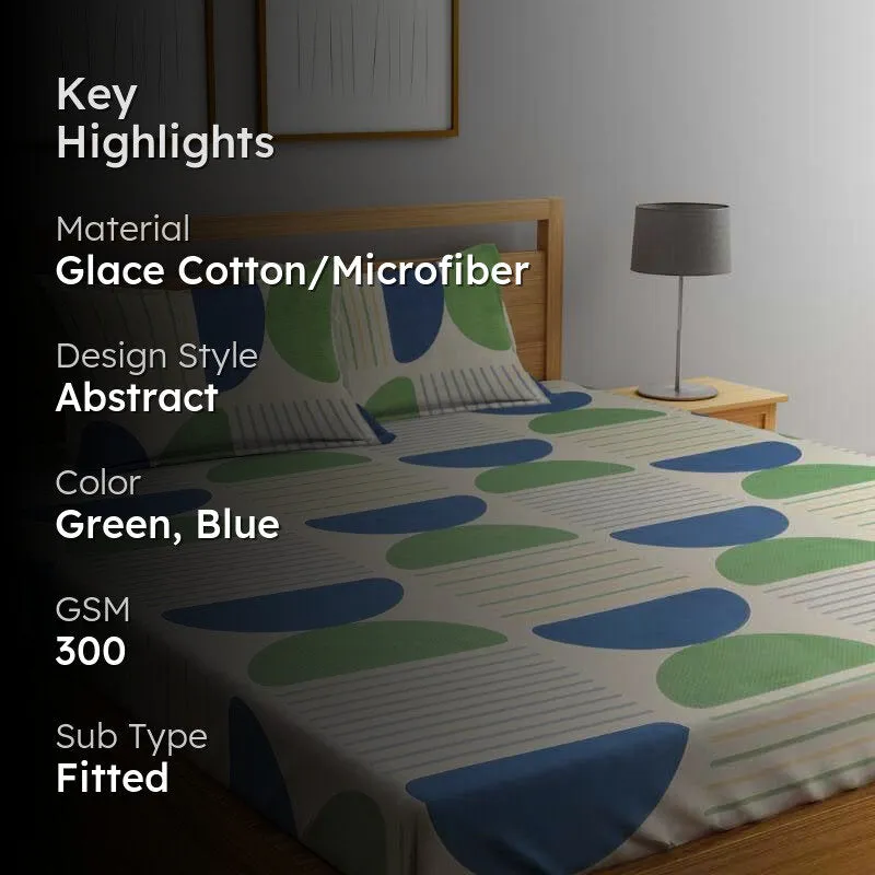 Quirky Patchwork Fitted Microfiber Bedsheet - 300 GSM media 2