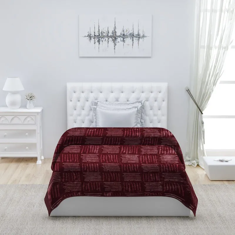 Monte Carlo Velvet Nightfall Blanket (Maroon)- 1022 GSM media 3