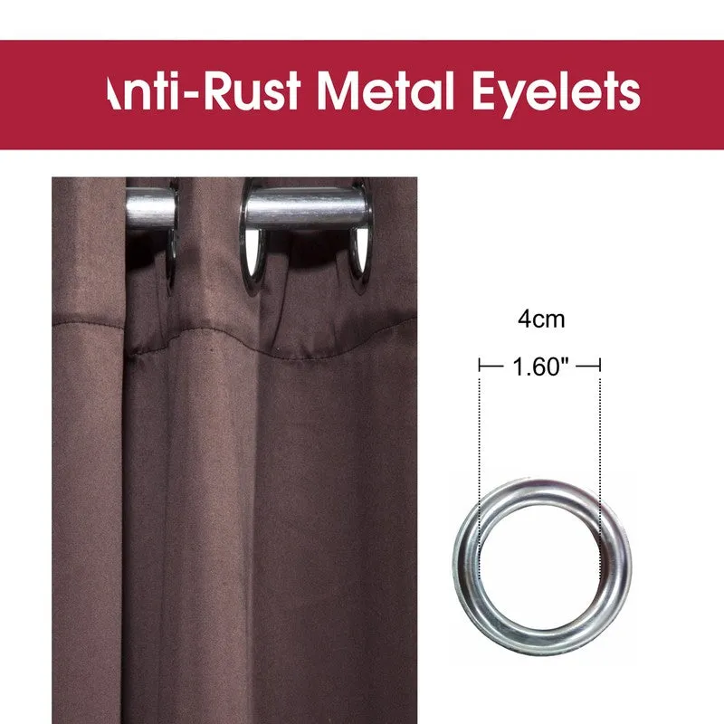 Aurelin Solid Curtains (Brown) - Set Of Two media 6