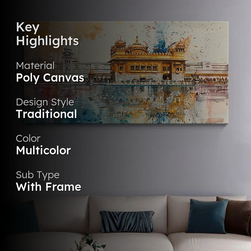 Golden Temple of Amritsar Poly Canvas Wall Painting media 2