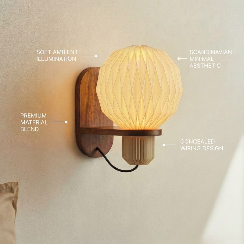 Fig Living Aura Pleat Paper Sconce media 6