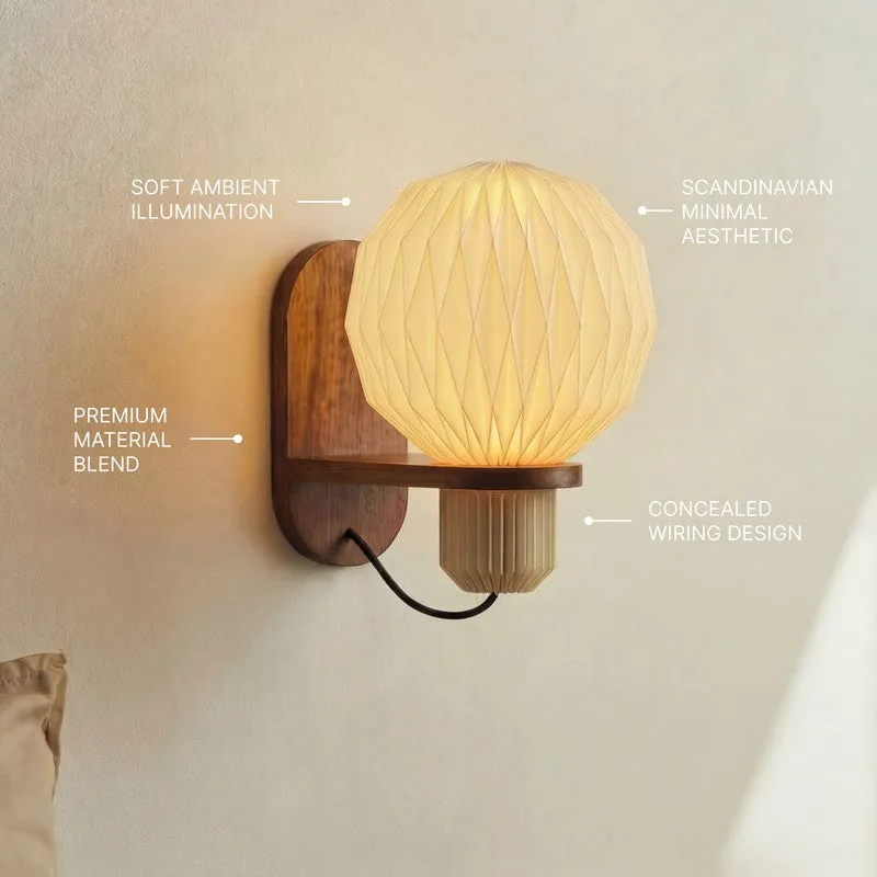 Fig Living Aura Pleat Paper Sconce media 6