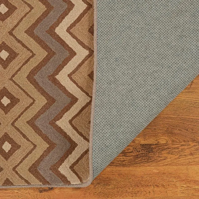 Shelob Hand Tufted Geometric Wool & Nylon Carpet - Brown media 5