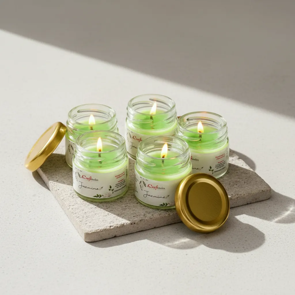 Vespera Jasmine Scented Candle - Set Of Five media 1